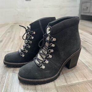 Dolce Vita Charcoal Lace Up Boots